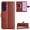 Brown, variant on Wallet Case for Samsung Galaxy A37 5G with Card Holder, PU Leather Flip Phone Case with Kickstand Magnetic Closure Wrist Strap Red