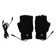 thumbnail image 1 of Guantes calefactores USB, calentadores de doble cara, dedo completo, medio sin dedos, guantes calentadores de manos para ciclismo, color negro, 1 of 8