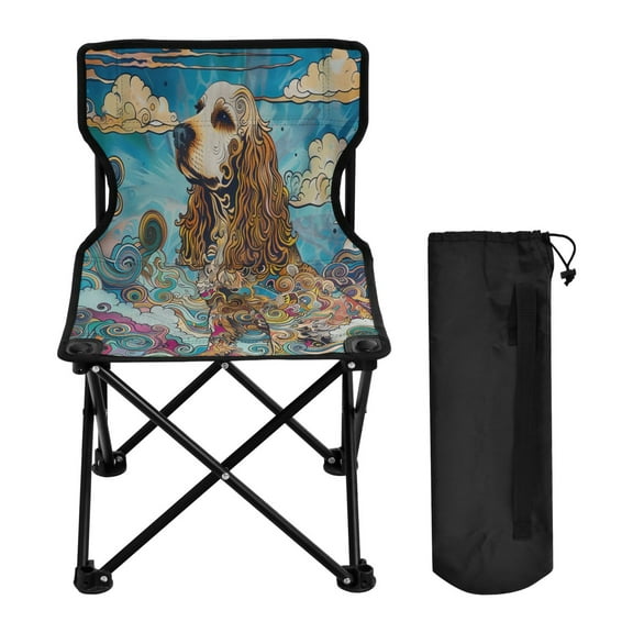 YAZAOO Camping Chairs Modern Swaying Tails in Swirls Pattern Folding chair