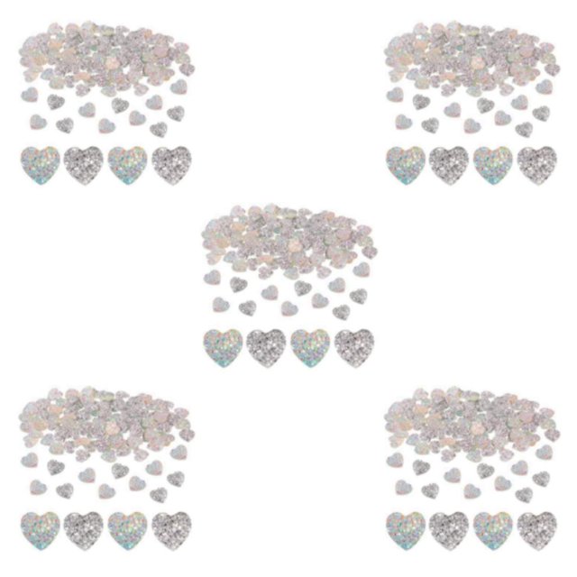 jesticaly 100x DIY Acrylic Beads With Glue Sticking Easy for Operation And Wide Application Eco-friendly Making 5Set