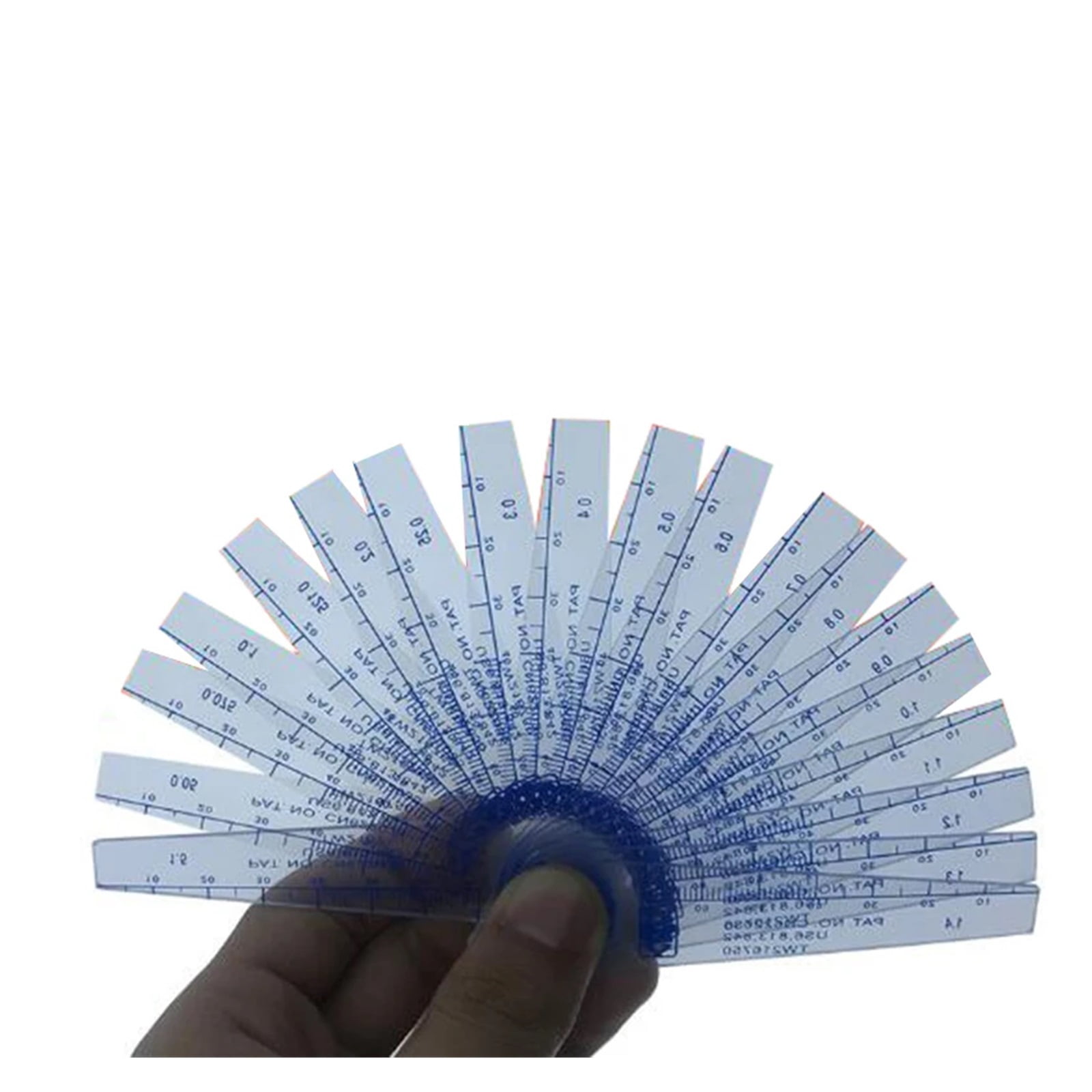 Plastic Feeler Gauges Metric Thickness Gap 0.05-1.5mm 18pcs Metric Filler Feeler Gauge Plastic Measuring Tools ,Easy Identification