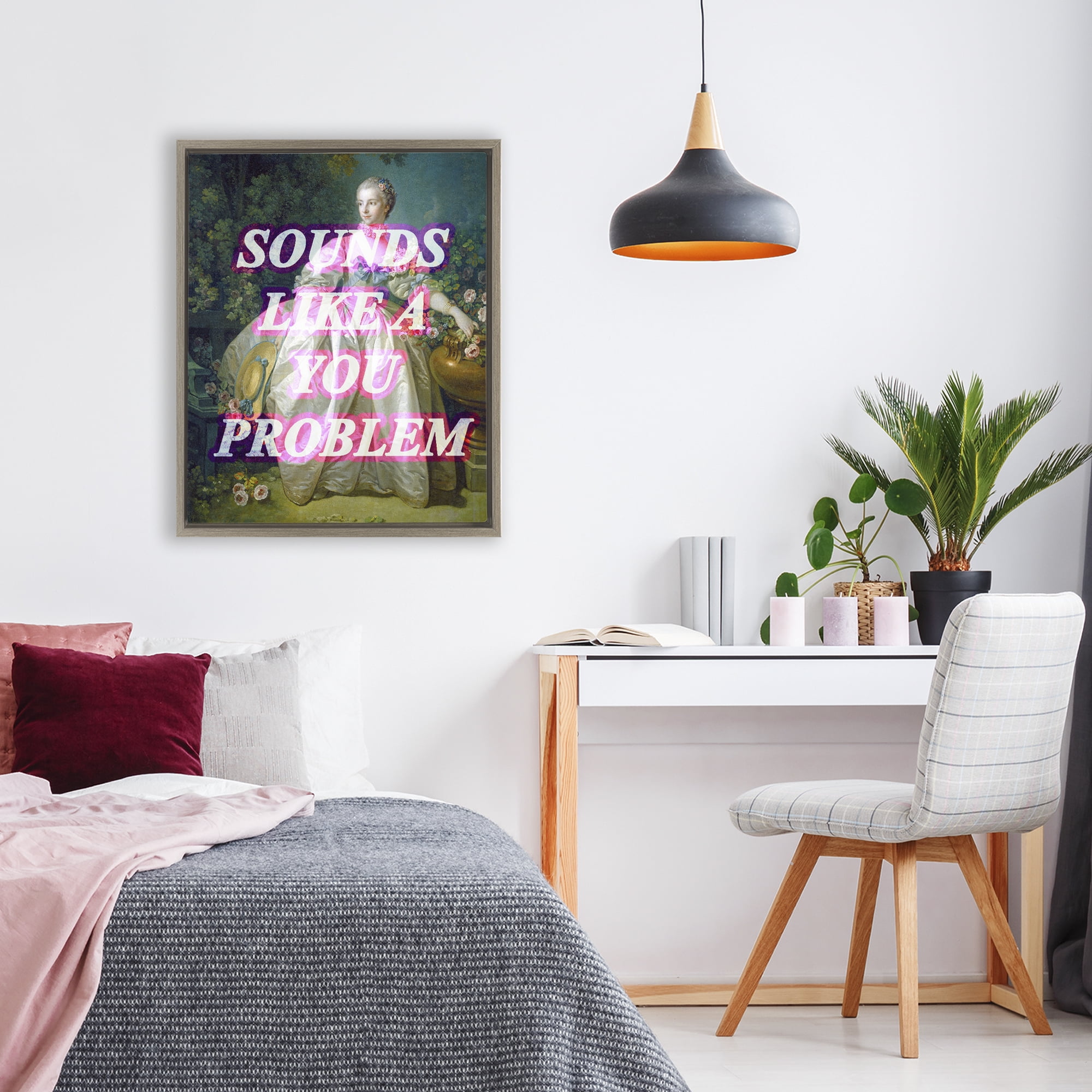 Sounds Like A You Problem Brown Framed Floater Canvas Wall Art, design by Lil' Rue