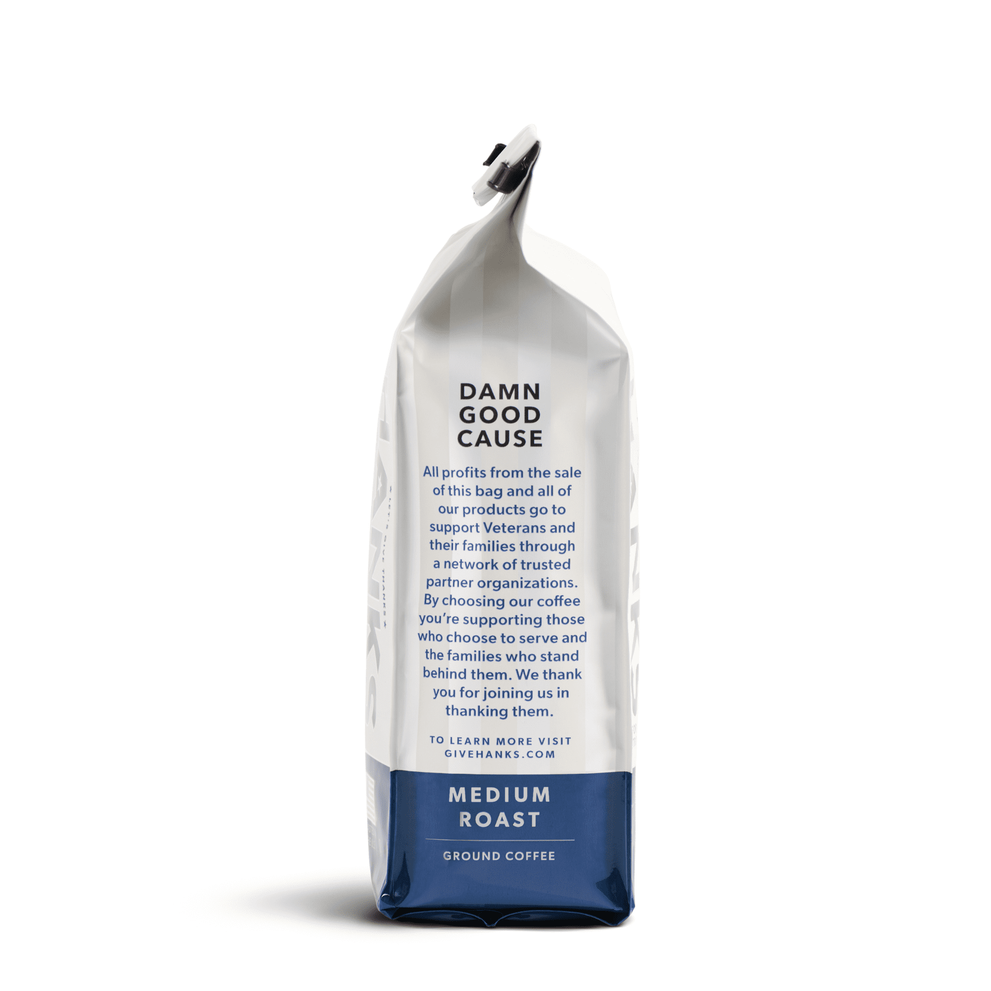 Hanks for Our Troops Ground Coffee Medium Roast, Supports Veterans, 12 oz Bag