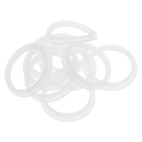BESTYASH 10Pcs Silicone Washer for Bathtub Drain Plug Gasket O Ring Transparent 1.7X1.7X0.1in