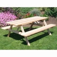 thumbnail image 2 of Western Red Cedar Picnic Table with Attached Benches, 2 of 3