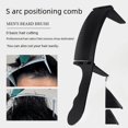 thumbnail image 2 of Peine de corte de pelo para hombres, cortadora en forma de S, peine curvo, peine plano, peine curvo, peluquería, pinza de pelo plana, peine de límite de posicionamiento, 2 of 5