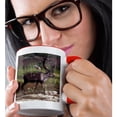 thumbnail image 2 of 3drose, Ground Barrel Caribou, Rangifer Arcticus, Tundra, Manitoba, Churchill Northern Canada., 11oz Two-tone Red Mug, 2 of 6