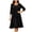 Black, variant on Women's Two Piece Set Crew Neck Sleeveless Chiffon Midi Dress with Cardigan Flowy Wrinkle Resistant Formal Wedding Guest Dress Olive Green S