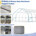 thumbnail image 3 of Richryce 20x20 ft Carport, Heavy Duty 2 Carports and Shelters with Sides andGalvanized Steel Frame , Fits 2 Cars, Boat, Farm Equipment, Silver Gray, 3 of 10