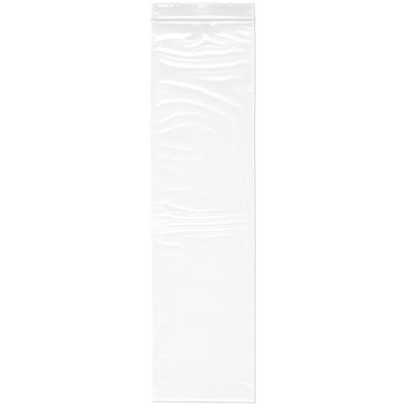 Plymor 4" x 15" (Pack of 100), 2 Mil Zipper Reclosable Plastic Bags