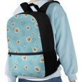 thumbnail image 4 of Uourmeti Daisy Pattern Durable Backpack for Travel Daily Use, Smooth Zippers Adjustable Shoulder Straps School Backpack Fashion Student Bookbag, 4 of 6