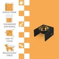 thumbnail image 6 of THE LICKER STORE Keaton 5" Small/Medium Modern Acrylic Rectangular Elevated Pet Feeder with 20oz 1-Stainless Steel Bowl, Black/Gold, DBL2002B, 6 of 7
