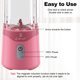 thumbnail image 5 of Licuadora portátil COKUNST 530 ml, recargable por USB, 6 cuchillas, rosa, 5 of 7