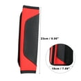 thumbnail image 4 of Unique Bargains Black Red Car Seat Belt Cover Universal Carbon Fiber Leather Auto Seat Belt Covers, 4 of 6