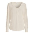 thumbnail image 5 of Time And Tru Women's Long Sleeve Cozy Henley, 5 of 5