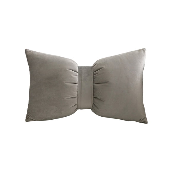 Luxury Velvet Bow Tie Decorative Throw Pillow, Soft Plush Bow Shaped Accent Pillow for Couch Bed Sofa Living Room Bedroom, Elegant Cute Bowknot Cushion for Home Decor, Cozy Modern