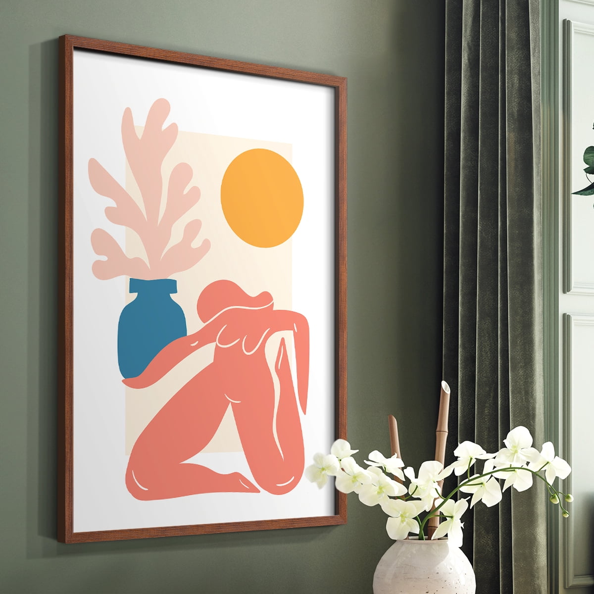 Matisse CDLI in Brown Solid Wood Framed Print No Nail Hanging
