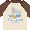 thumbnail image 4 of Inktastic My Great Grandpa Loves Me Cute Elephants Clouds Moon Stars Boys or Girls Long Sleeve Baby Bodysuit, 4 of 5