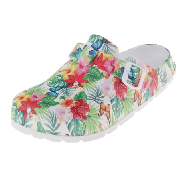 Zuecos de Chef Sunnimix con Estampado de Flores para mujer Antideslizantes 38 39