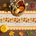 thumbnail image 3 of Fall Table Runner Thanksgiving Orange Plaid Truck Pumpkin Table Runners Sunflower Happy Fall Y'all Cotton Linen Dresser Scarf Kitchen Dining Table Decor for Fall Holiday Party Decor 13x36 Inch, 3 of 9