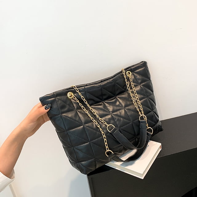 Bolsa De Hombro Bolsas de hombro para mujer Cadenas de moda PU Diamantes Bolsas Crossbody Bolsas Negro Ndcxsfigh Para Estrenar