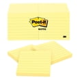 thumbnail image 4 of 3M Post-It Lined Original Notes, 3 x 3 Inches, Canary Yellow, Pack of 12, 4 of 10