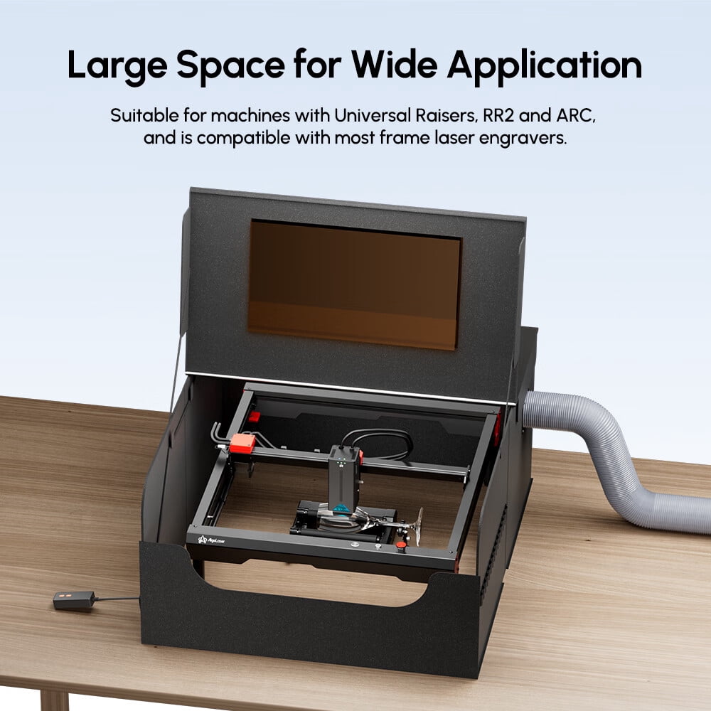 Algo Enclosure for Engraver, Fireproof and Dustproof Protective Cover for Most Engraving Cutting Machine, Insulates Against Smoke and Odor, with Exhaust Fan, 32.67"x28.74"x15.55"