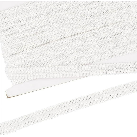 11 Yards 5/8 inch White Braid Trim Polyester Woven Braid Trim Centipede Decorative Gimp Trim Basic Trim