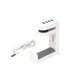 thumbnail image 1 of sweethay Soporte para auriculares Gancho para colgar Juego de ABS Soporte de almacenamiento para exhibición de auriculares Debajo del Cables de audio/vídeo Blanco/4 salidas USB, 1 of 6