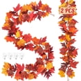 thumbnail image 1 of Hojas de arce artificiales Garland Helimoto Fall de 3,6 m, paquete de 2, 1 of 7
