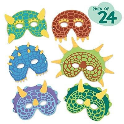 Assorted Foam Animal Dinosaur Purim Masks & Puzzles for Party Favors 