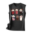 thumbnail image 3 of Qetyuw Women's Independence Day Tank Tops Plus Size Patriotic American Flag Print Tshirts Cotton Sleeveless T-shirts Cami Comfy Crewneck Tanks Womens Tank Tops under $5, 3 of 4
