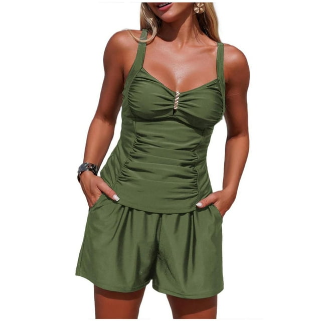Women's Two Piece Swimsuit Sexy Halter Bikini Set with Removable Pads for Beach & Hot Spring Outing