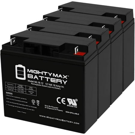 

ML18-12 - 12 VOLT 18 AH SLA BATTERY - PACK OF 4