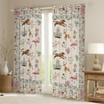 thumbnail image 2 of Homewish Retro Flower Blackout Curtains Set of 2 (52x84 Each), Animal Deer Window Curtains, 2 of 6
