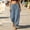 Navy, variant on Women's Casual Long Pants Solid Color Pocket Drawstring Elastic Waist Comfortable Trousers Tourist for Spring or Fall
