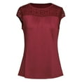 thumbnail image 4 of LUOGENLI T-shirts pour Femme pour Femmes Dames Été Mode Cool Confortable Manches Courtes T-Shirt en Dentelle Tee T-shirts Femmes Blanc Saint-Valentin T-shirts pour Femmes T-shirts Graphiques Pêche Saint-Patrick Rouge P, 4 of 5