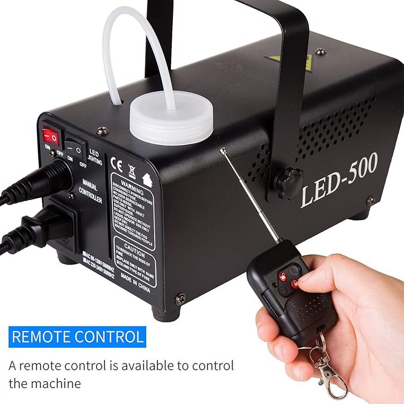 Uncahome Fog Machine,Smoke Machine with 13 Colorful LED Lights,500W and 3000CFM Smoke Sprayer with Remote,Outdoo&Indoor Fogger for Halloween,Party and Stage Effect