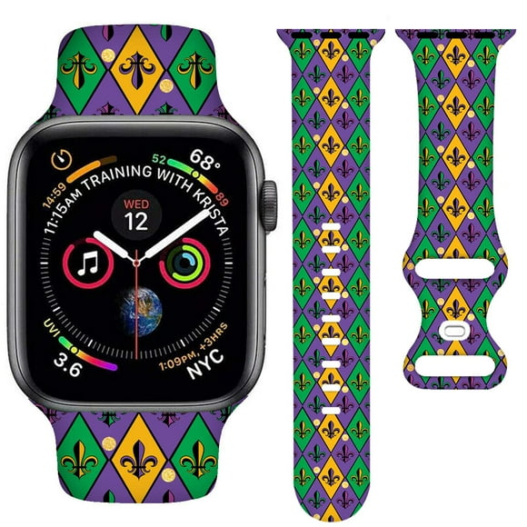 Bacdoilq Mardi Gras Correa De Reloj Máscaras De Mascarada Decoraciones De Fiesta Correa De Reloj Inteligente Navideña Compatible Con Reloj 38 Mm 40 Mm 41 Mm Correa De Silicona Suave Reemplazo Para La