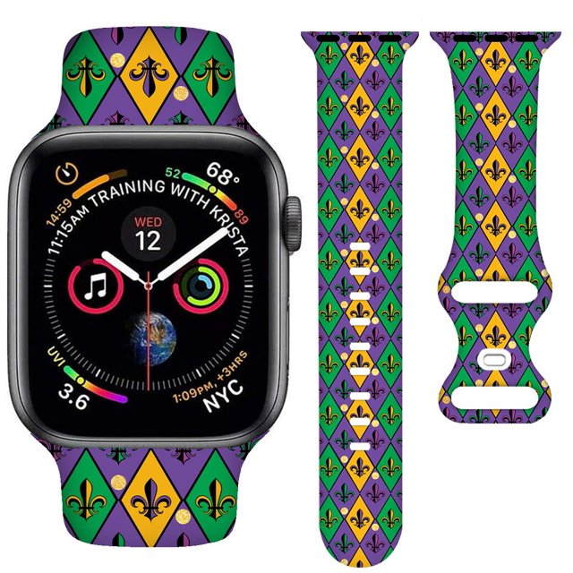 Bacdoilq Mardi Gras Correa De Reloj Máscaras De Mascarada Decoraciones De Fiesta Correa De Reloj Inteligente Navideña Compatible Con Reloj 38 Mm 40 Mm 41 Mm Correa De Silicona Suave Reemplazo Para La