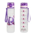 thumbnail image 2 of Veeogra Water Bottle 34Oz,Letter&nbsp;Q Purple Water Bottle,Frosted Plastic Water Bottle,Reusable Water Bottles,Water Bottle With Time Marker,Lightweight Water Bottle With Strap,Travel Water Bottle, 2 of 7