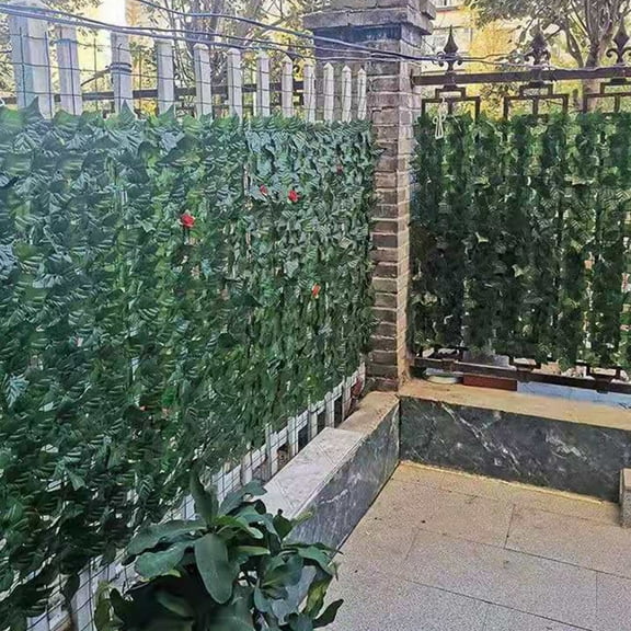 HAKIDZEL 1Pack Artificial Plant Fence Adornment For Garden Privacy