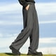 thumbnail image 5 of Pantalones de vestir holgados con pliegues para hombre, cintura elástica, mezcla de poliéster y algodón, para ocasiones formales y casuales (S-XL), 5 of 5