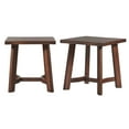 thumbnail image 3 of 2-Pack Walker Edison Modern Farmhouse Solid Wood Side Tables Medium Brown, 3 of 6