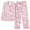Pink, variant on Lorytime Christmas Vacation Pjs Sets for Women Snowman Long Sleeved Collared Tops Elastic Waist Pants Soft Sleepwear