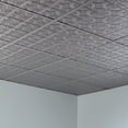 thumbnail image 2 of FASÄDE Traditional 1 Decorative Vinyl 2ft x 2ft Lay in Ceiling Panel in Argent Silver (5 Pack), 2 of 5