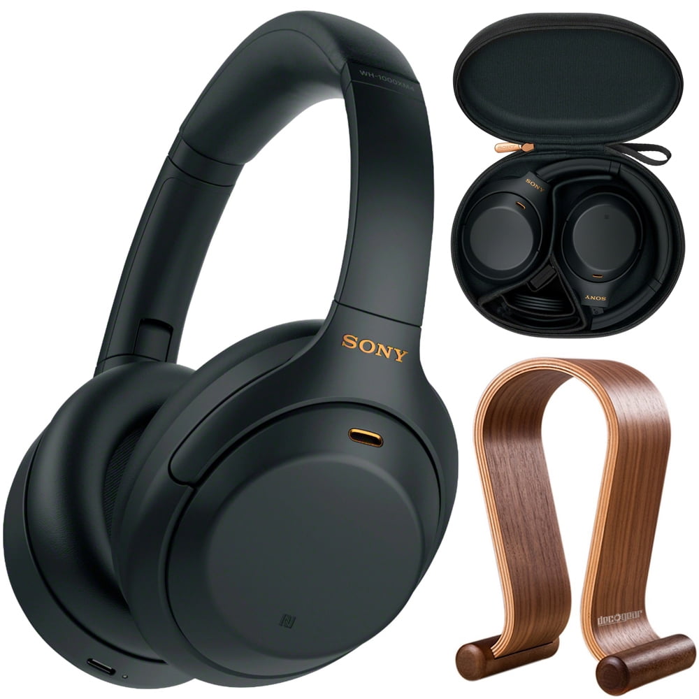 Sony WH1000XM4/B Premium Noise Cancelling Wireless OvertheEar Headphones Bundle with Deco Gear