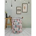 thumbnail image 2 of Namzi Storage Baskets Waterproof Foldable Organizer Large Storage Bins for Dirty Clothes Home and Office Toy Organizer Laundry Hamper(Pink triangle), 2 of 5