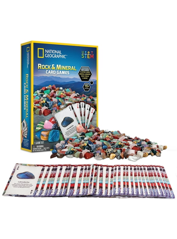 NATIONAL GEOGRAPHIC Rock Bingo Gemstone Trivia Card Game - 150 Rocks and Minerals for Unisex Children (Ages 8 Years and Up)