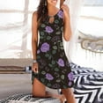 thumbnail image 1 of EGNMCR Robes de Vacances pour Femmes Robe Décontractée d'Été Imprimée Florale Sans Manches Robe de Plage, 1 of 5